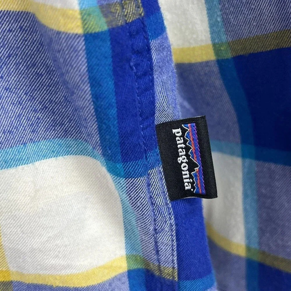 Patagonia Mens Flannel Shirt Multicolor Size Medium Button Up Long Sleeve Plaid - Picture 6 of 10